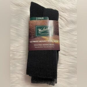 Woolrich, Merino Wool, Socks, 2 Pair, Tall, Full-Cushion, Shoe Size 8-12, NWT,